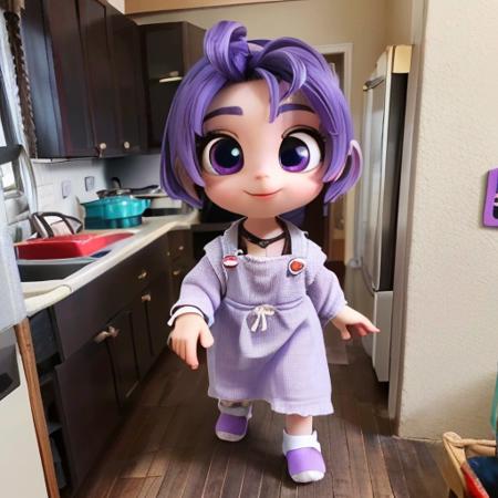 23350-2511109814-3d,1girl,kitchen,   _lora_3d_rendering_catoon_1_,beautiful face,,beautiful eyes,walking,happy,purple hair,cook.png